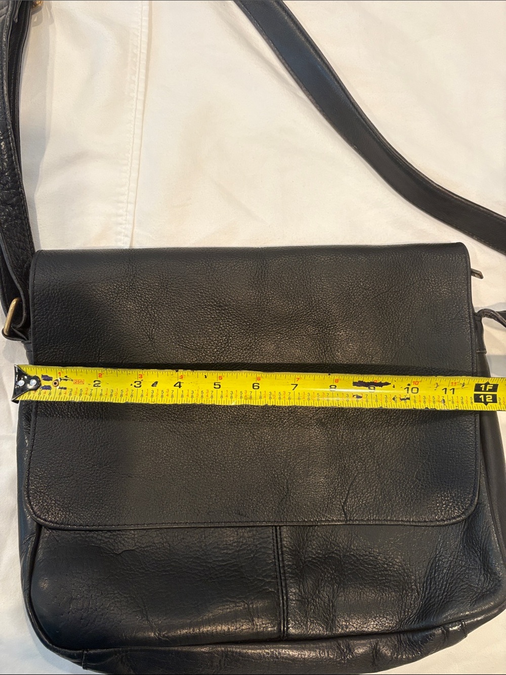 Bass Black Leather Saddle Bag for Women - Picture 9 of 11